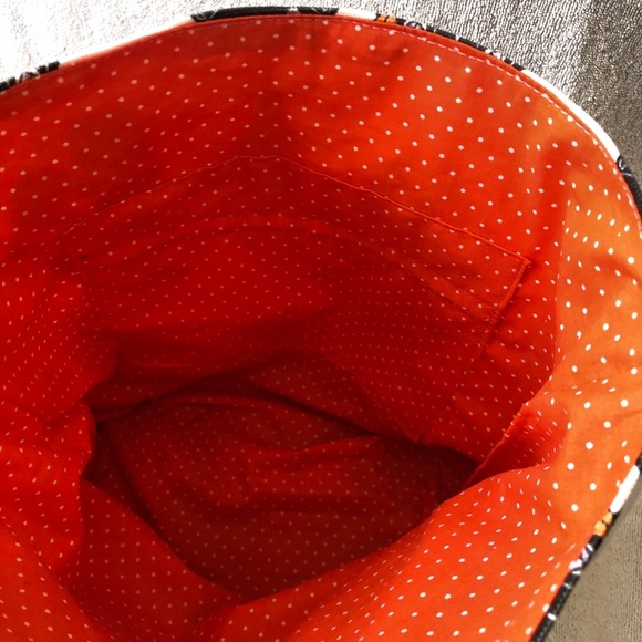 Witches Brew Gnome Small Tote Bag Polka Dots Lining Trick or Treat - Picture 3 of 8